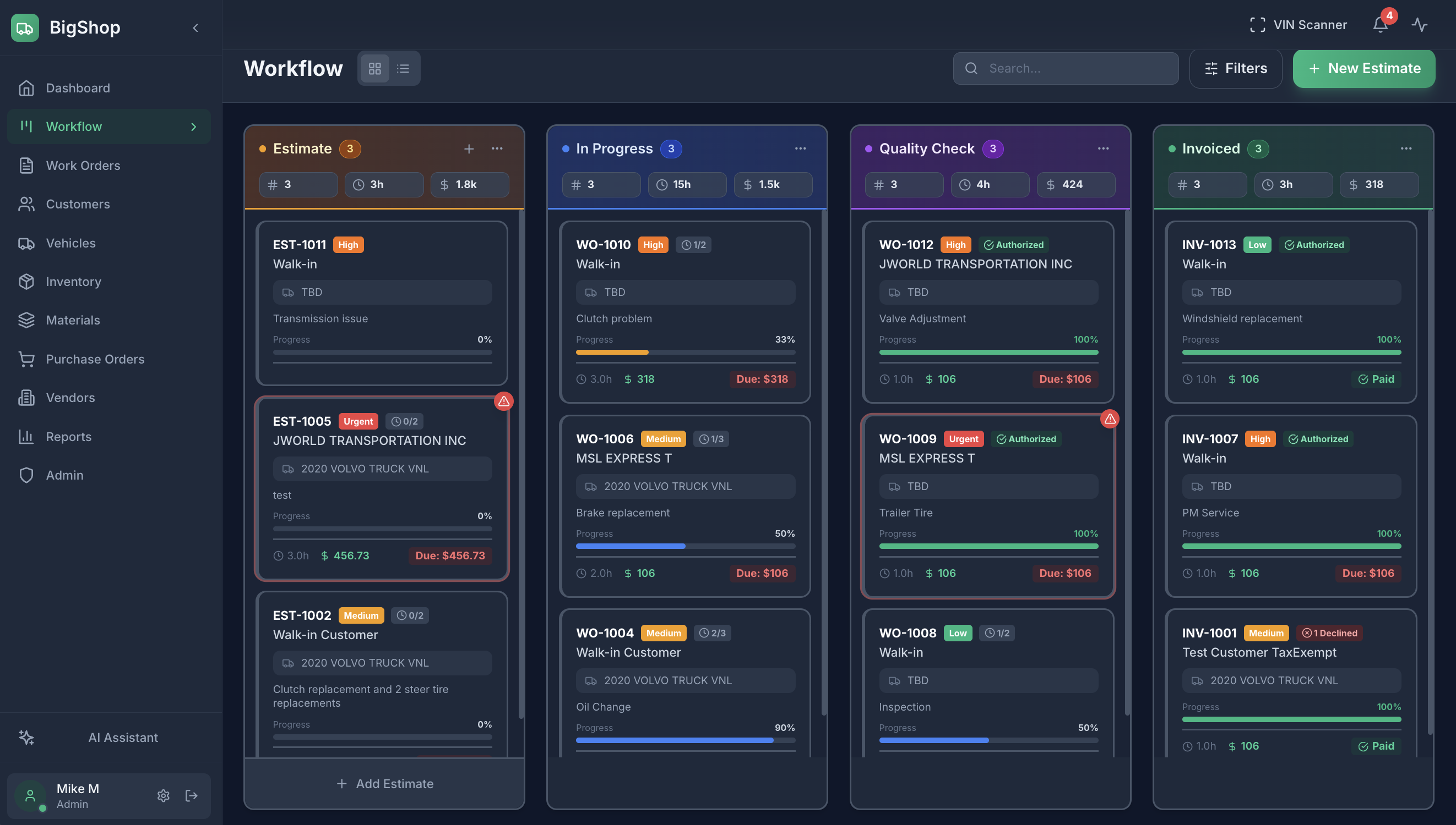 BigShop AI Dark Mode